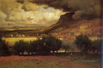 George Inness Painting - The Coming Storm 1878 Tonalist George Inness